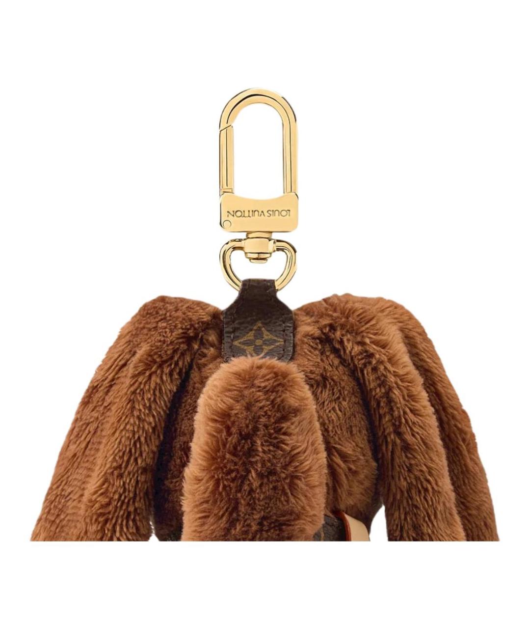 LOUIS VUITTON Коричневый брелок, фото 4