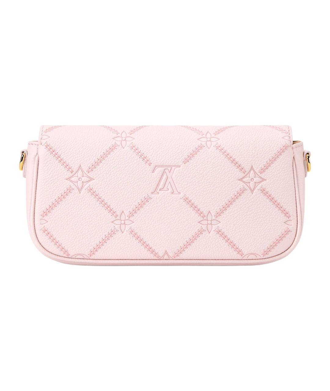 LOUIS VUITTON Розовая кожаная сумка через плечо, фото 3