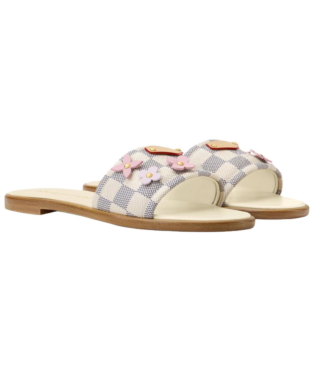 LOUIS VUITTON Белые шлепанцы, фото 3