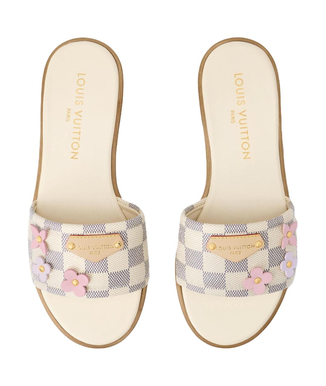 LOUIS VUITTON Белые шлепанцы, фото 4