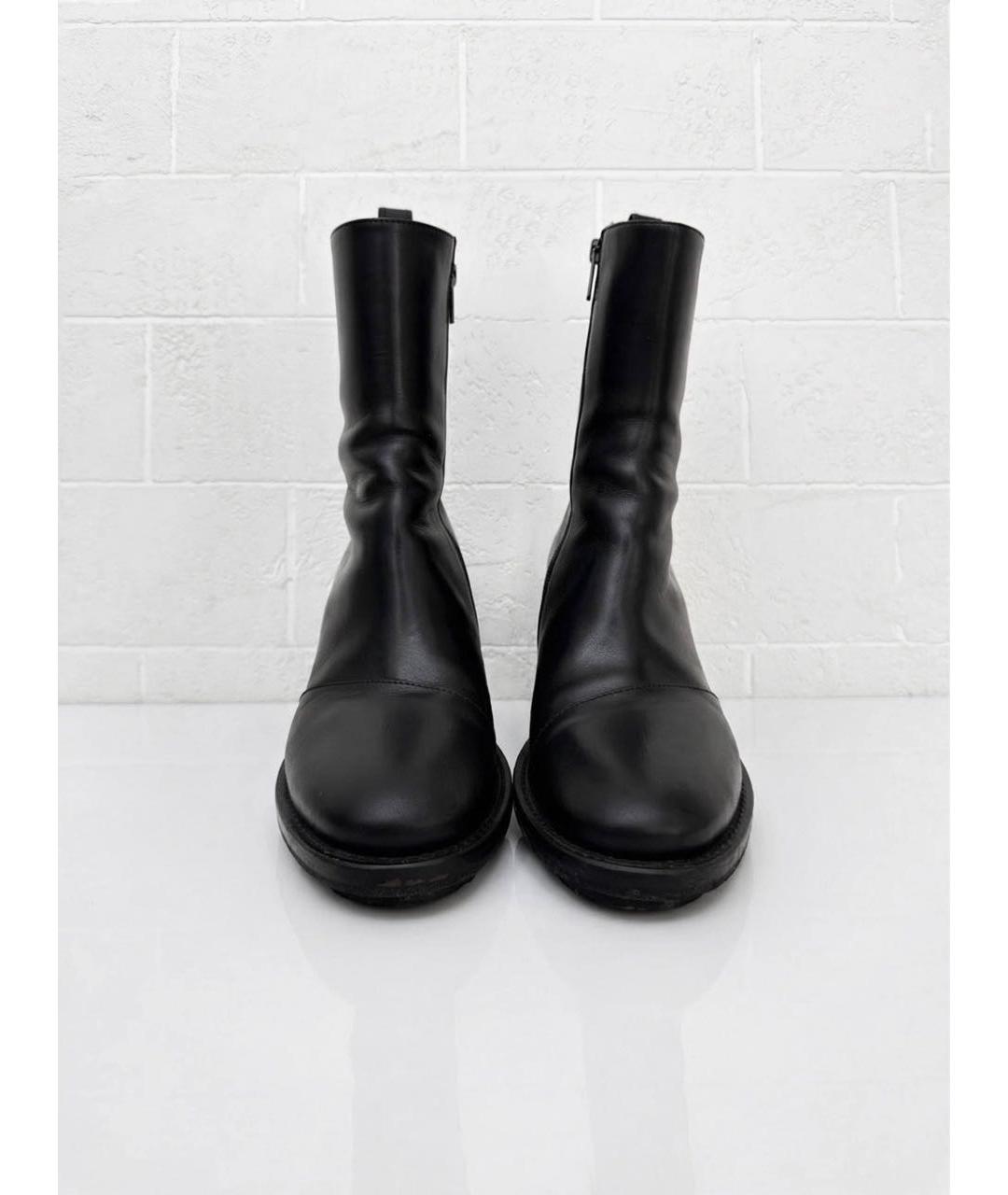 ANN DEMEULEMEESTER Черные кожаные ботинки, фото 3