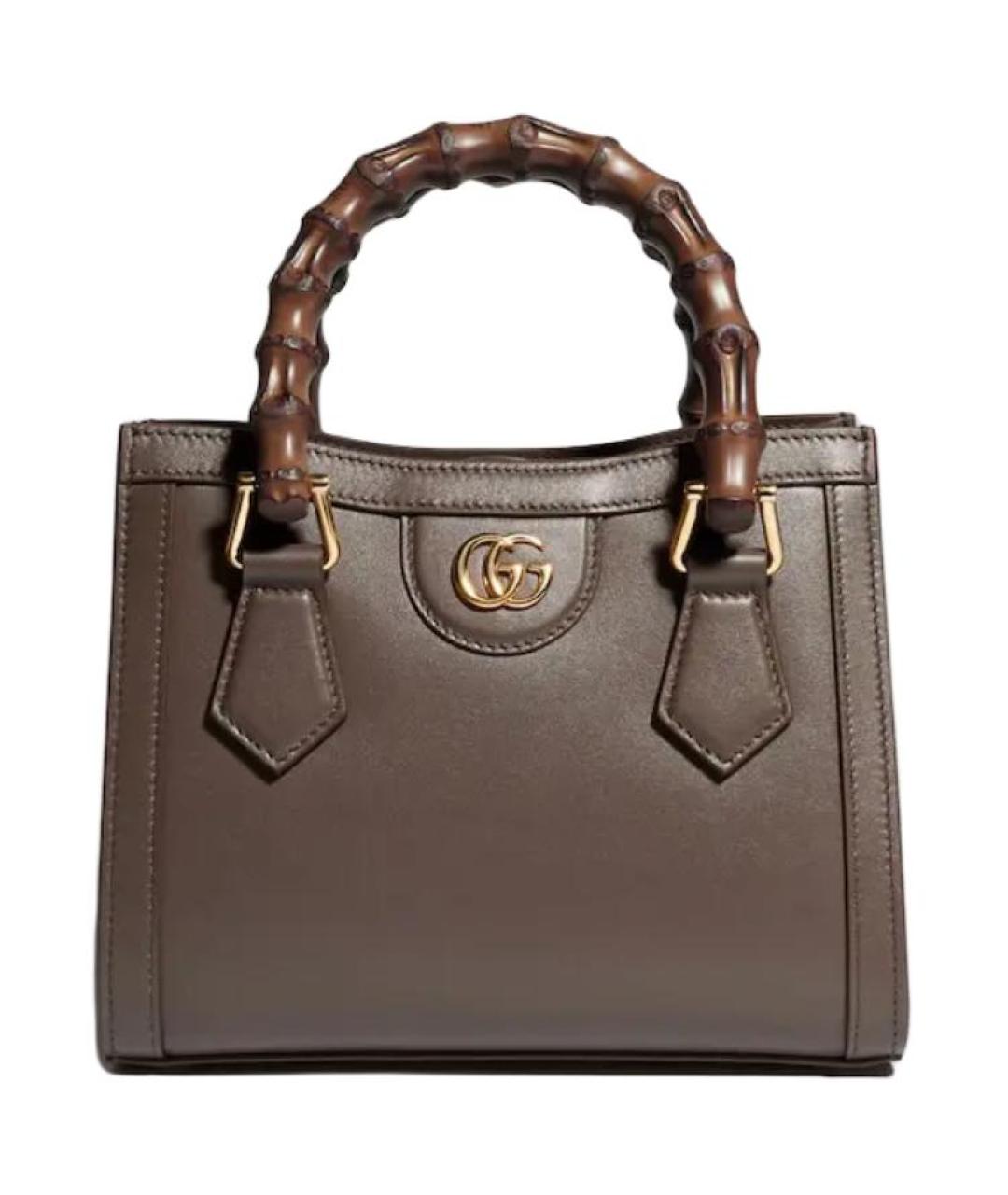 GUCCI Коричневая кожаная сумка тоут, фото 2
