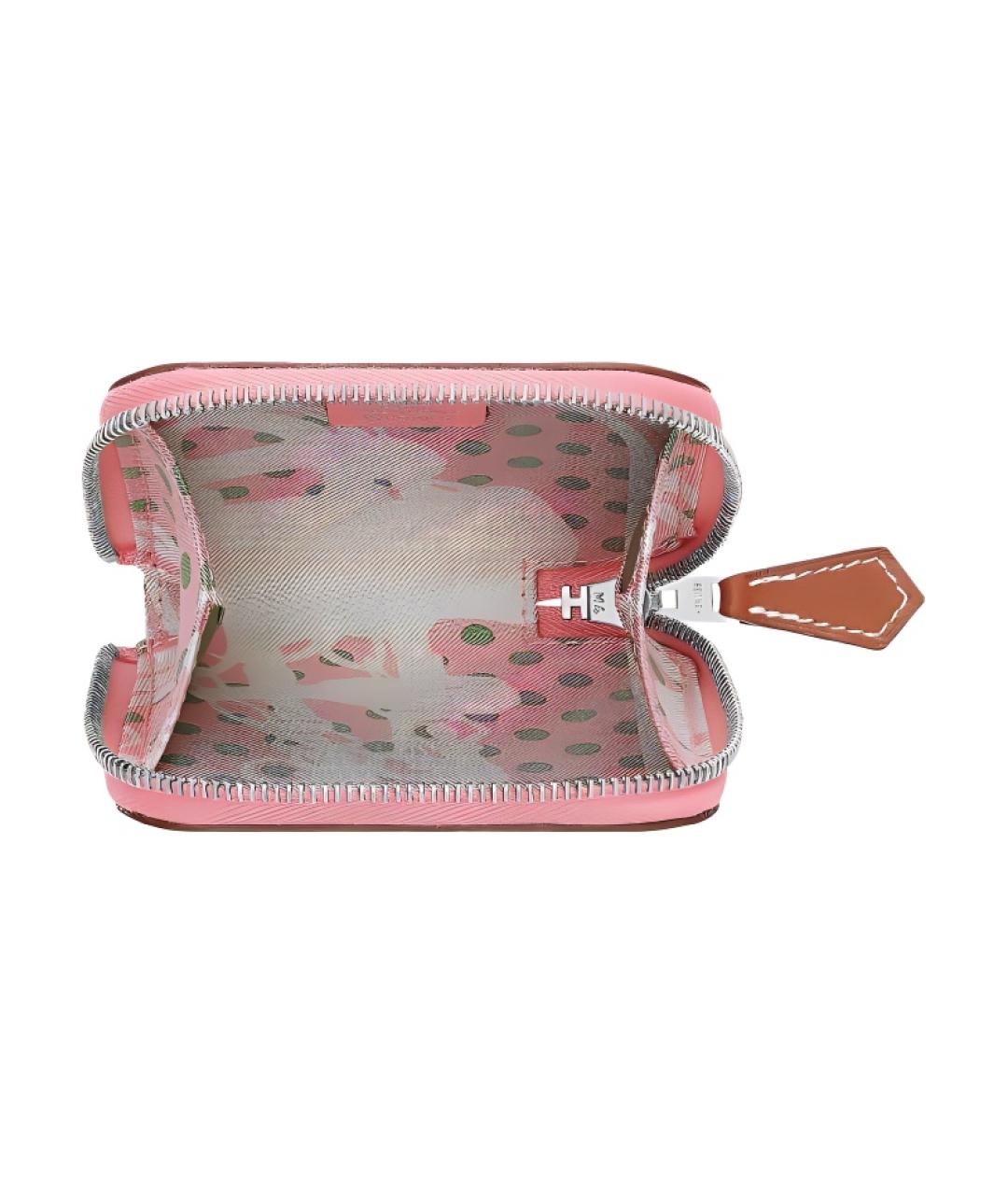 HERMES Розовый кожаный кошелек, фото 2