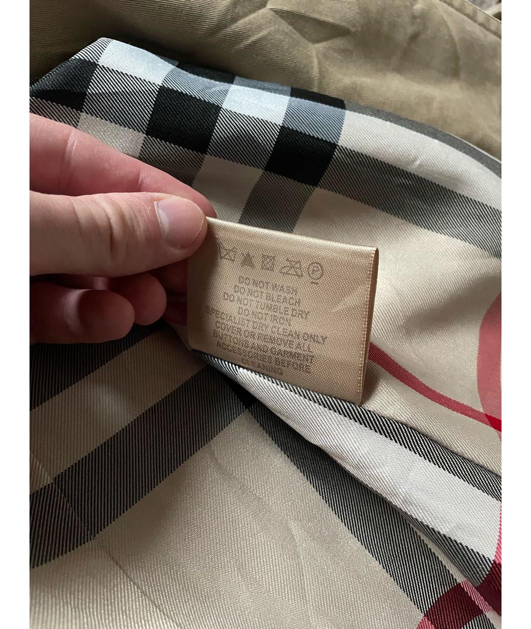 BURBERRY Коричневое хлопковое пальто, фото 4