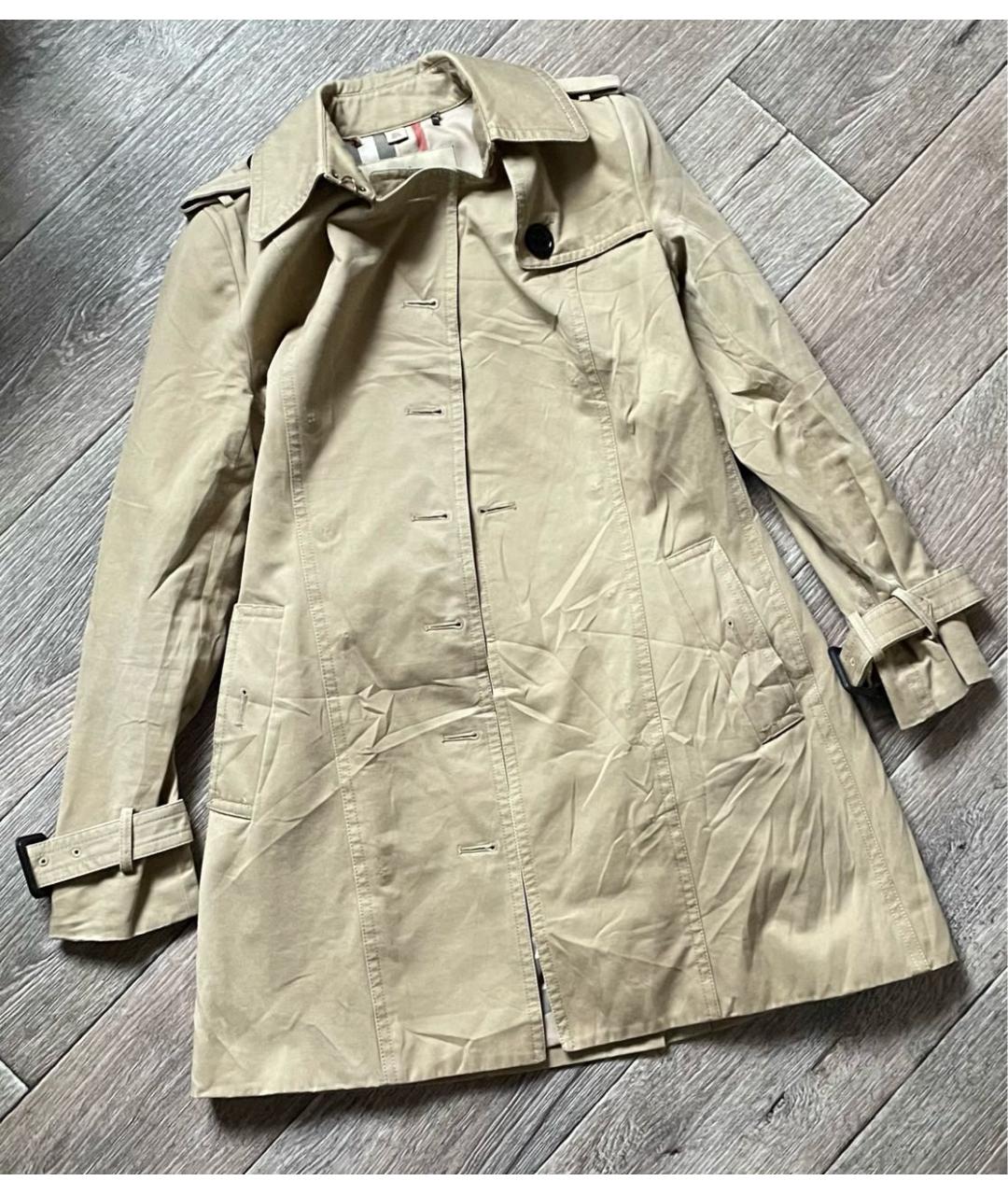 BURBERRY Коричневое хлопковое пальто, фото 9