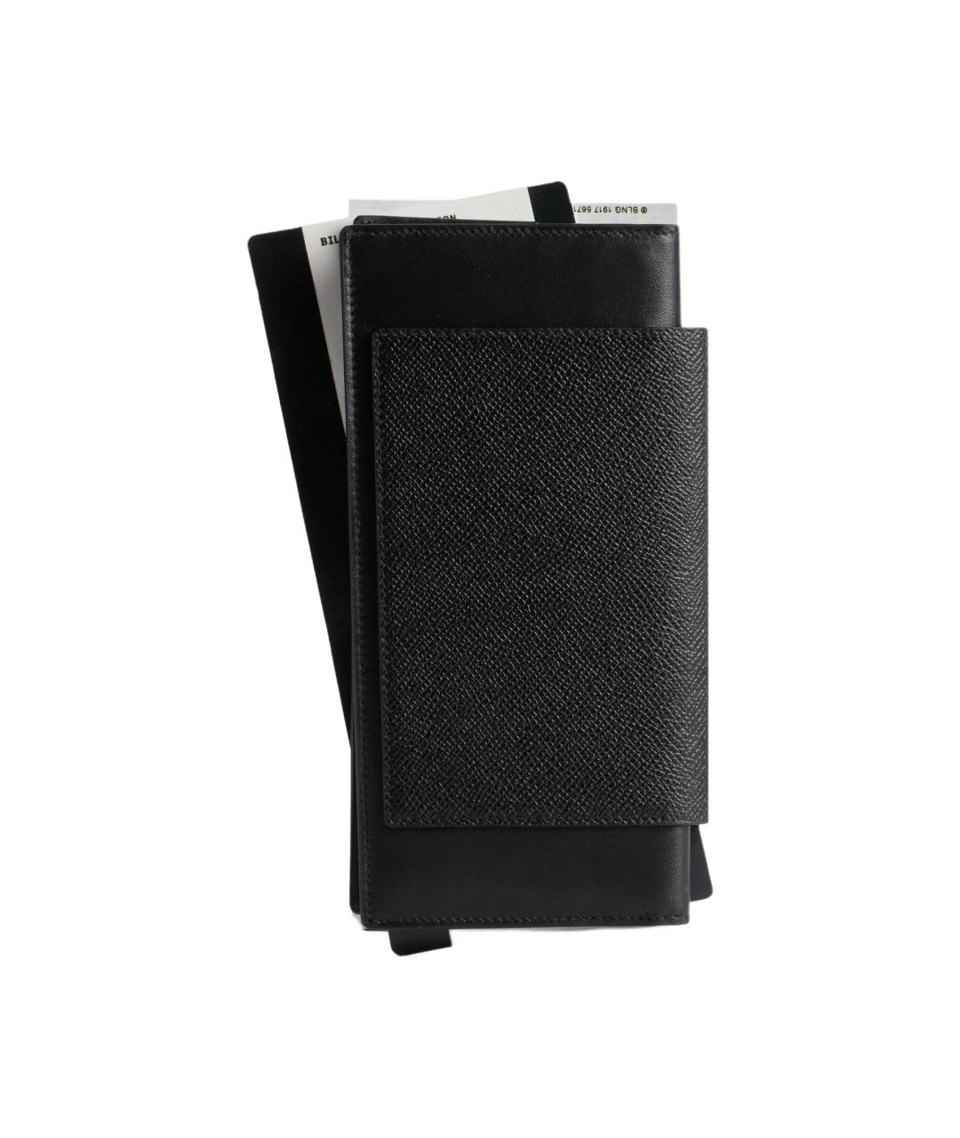 BALENCIAGA Черный кожаный кошелек, фото 2