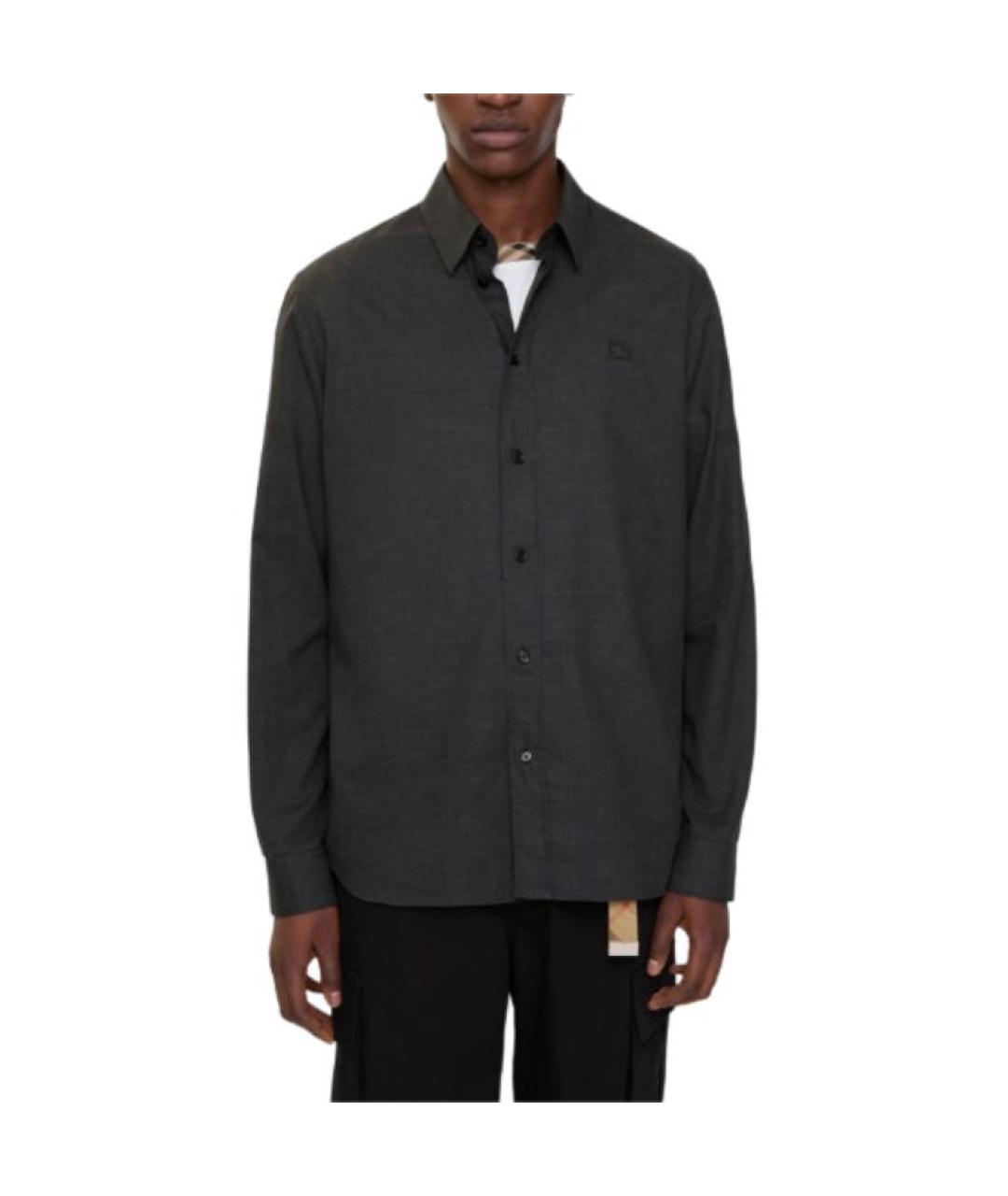 BURBERRY Серая классическая рубашка, фото 2