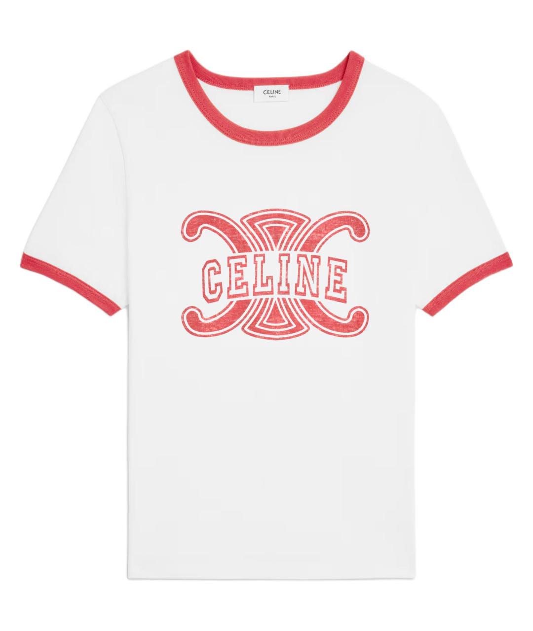 CELINE Белая футболка, фото 1