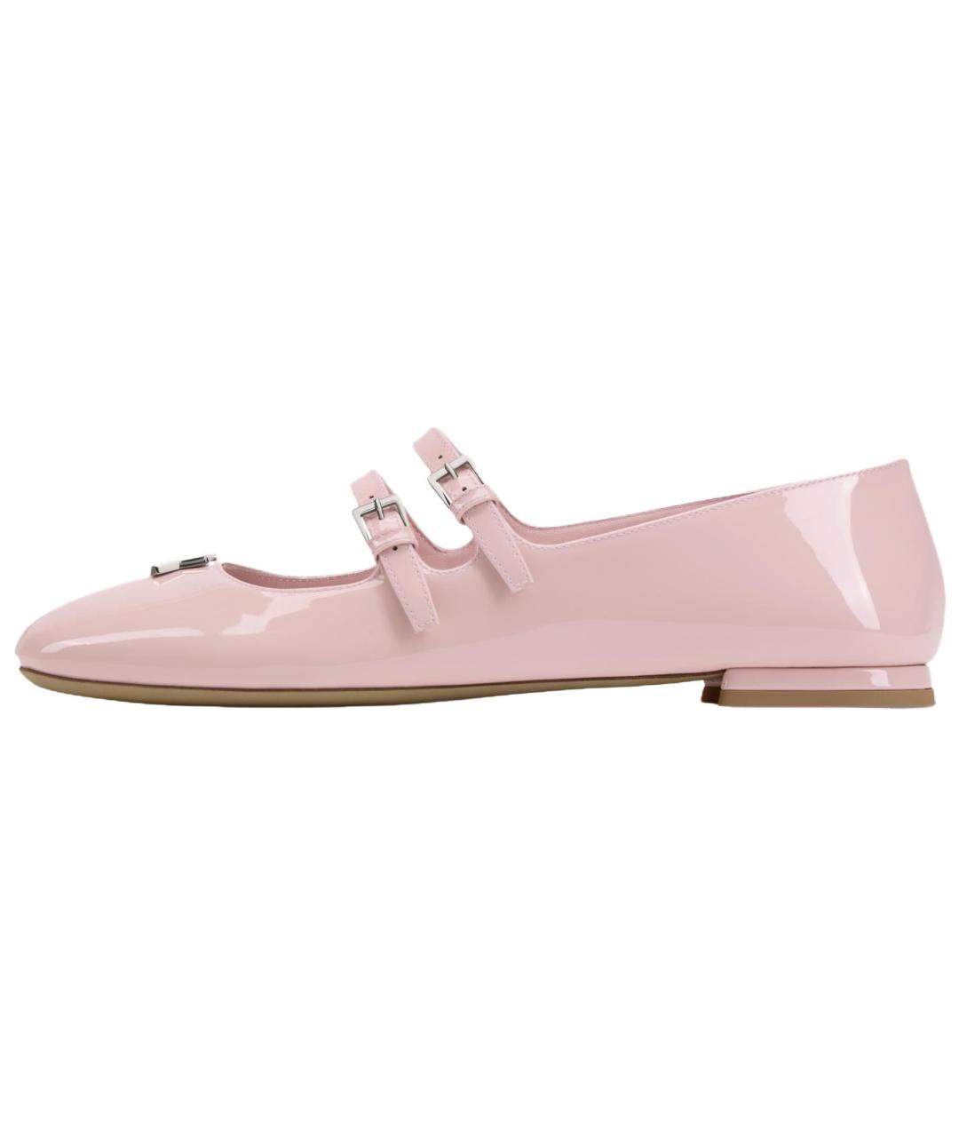 LOUIS VUITTON Розовые кожаные туфли, фото 2