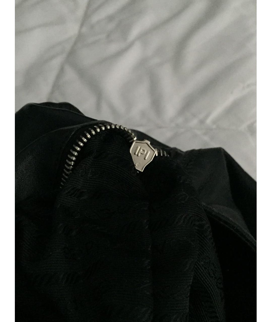 PRADA Черная кожаная сумка тоут, фото 6