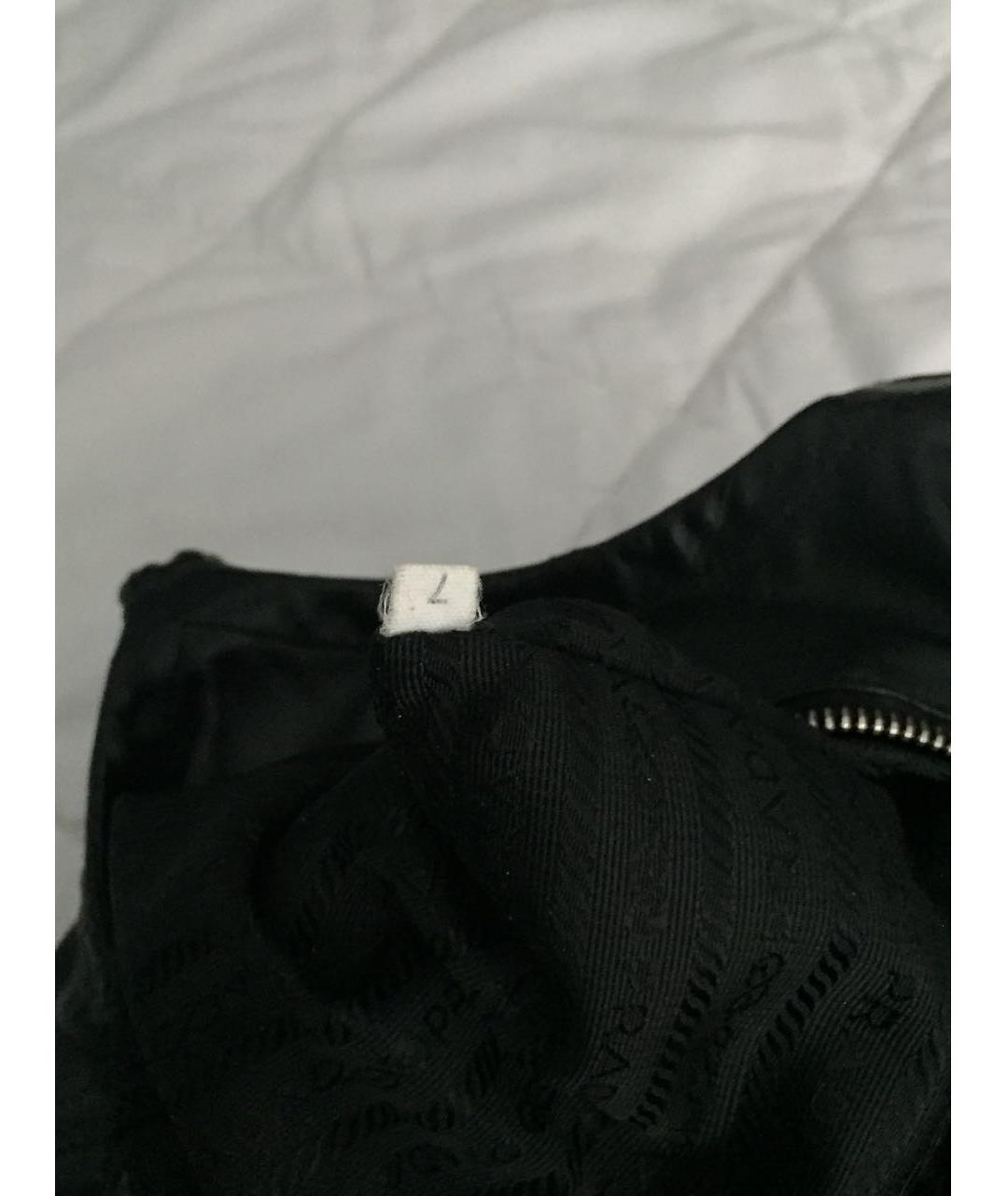 PRADA Черная кожаная сумка тоут, фото 8