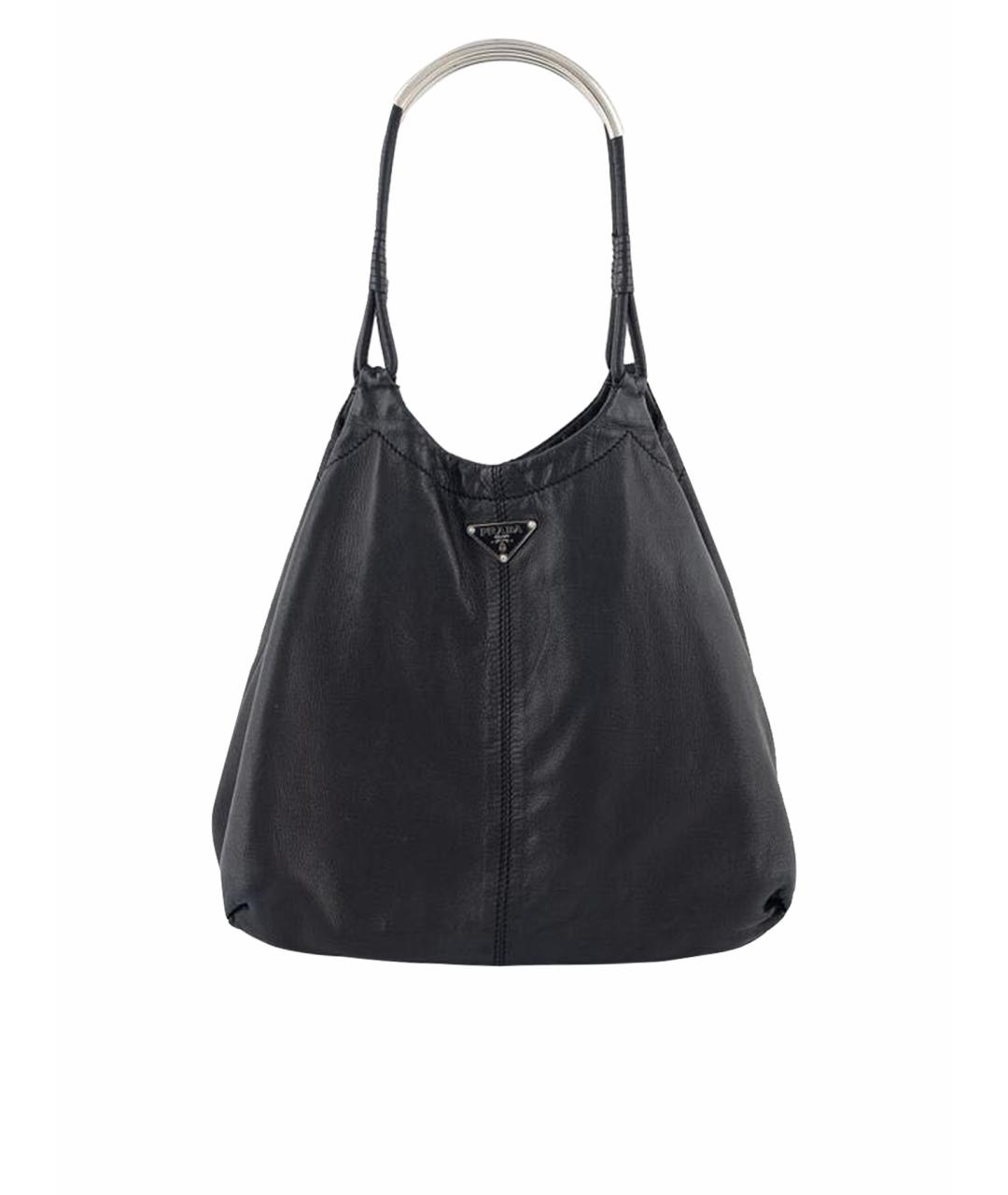 PRADA Черная кожаная сумка тоут, фото 1
