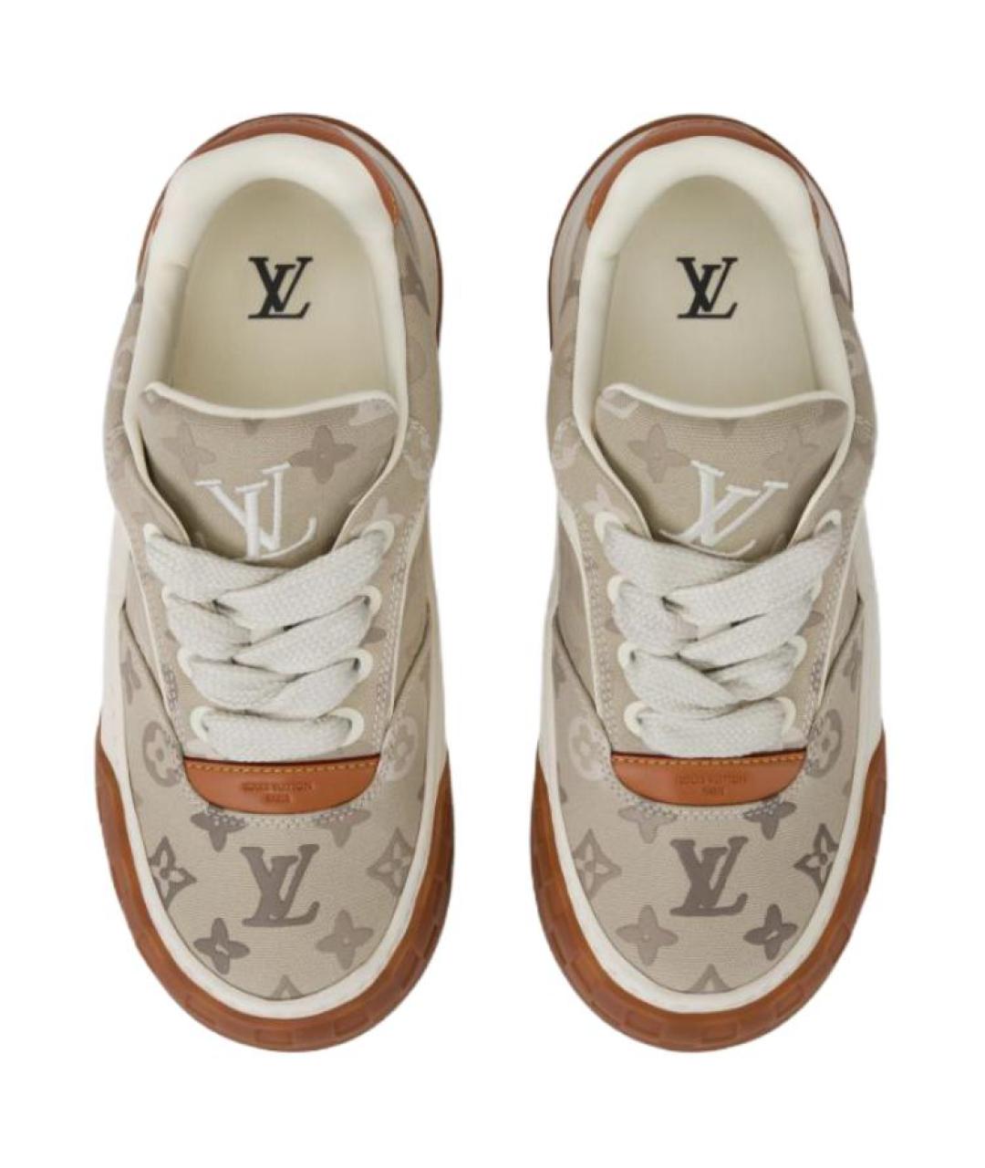 LOUIS VUITTON Бежевые низкие кроссовки / кеды, фото 4