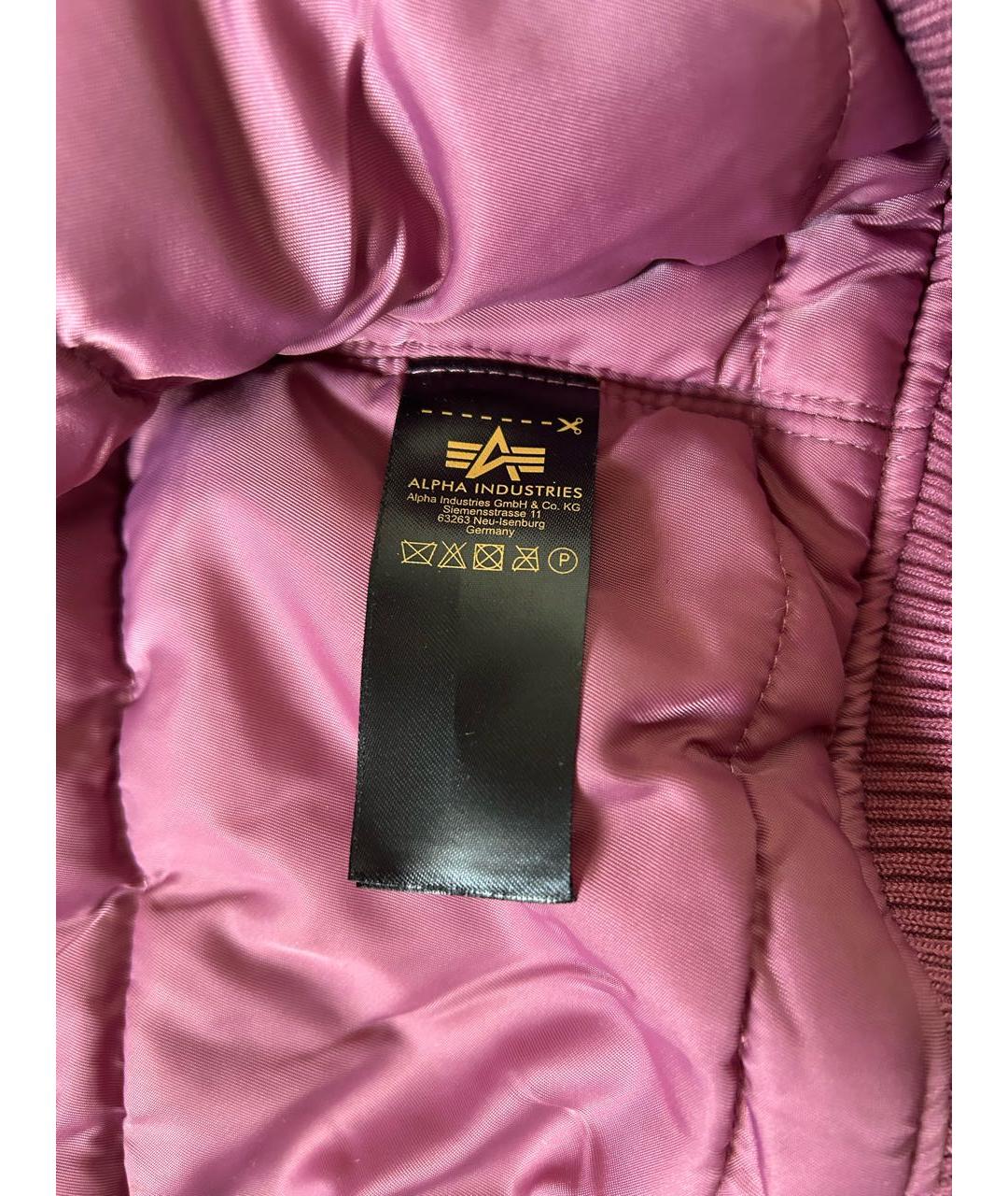 ALPHA INDUSTRIES Бордовая полиэстеровая куртка, фото 4