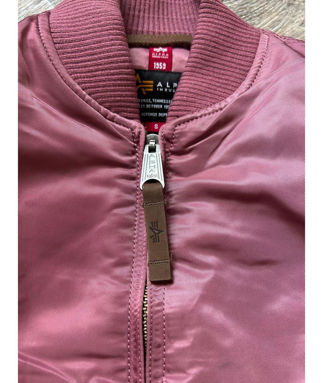 ALPHA INDUSTRIES Бордовая полиэстеровая куртка, фото 2