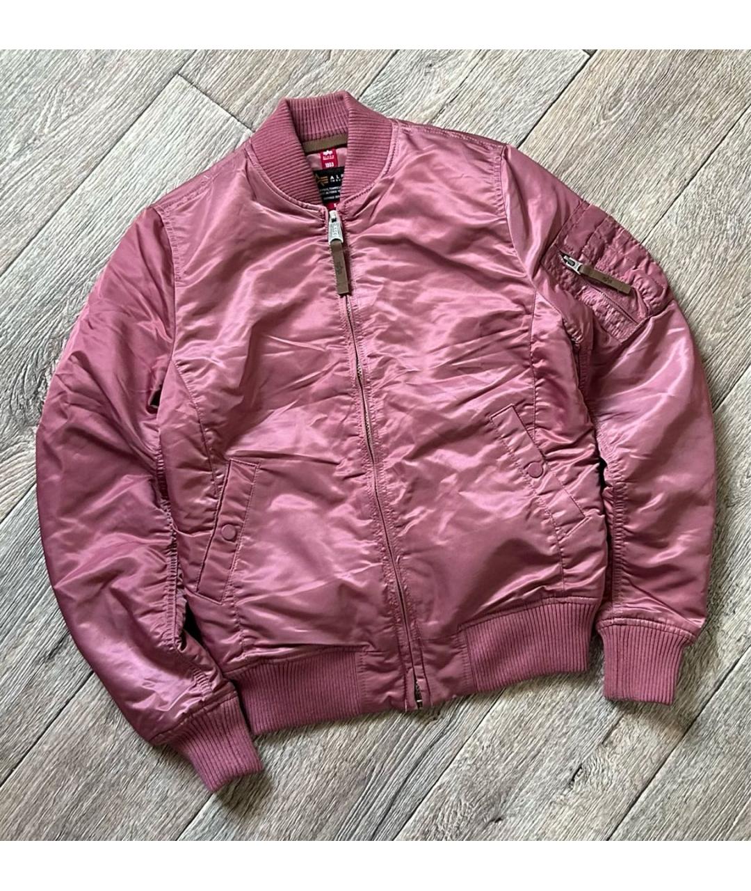 ALPHA INDUSTRIES Бордовая полиэстеровая куртка, фото 7