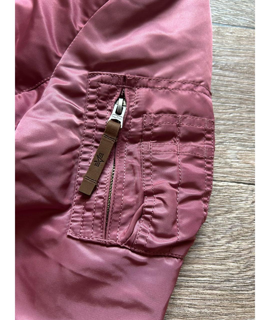 ALPHA INDUSTRIES Бордовая полиэстеровая куртка, фото 3