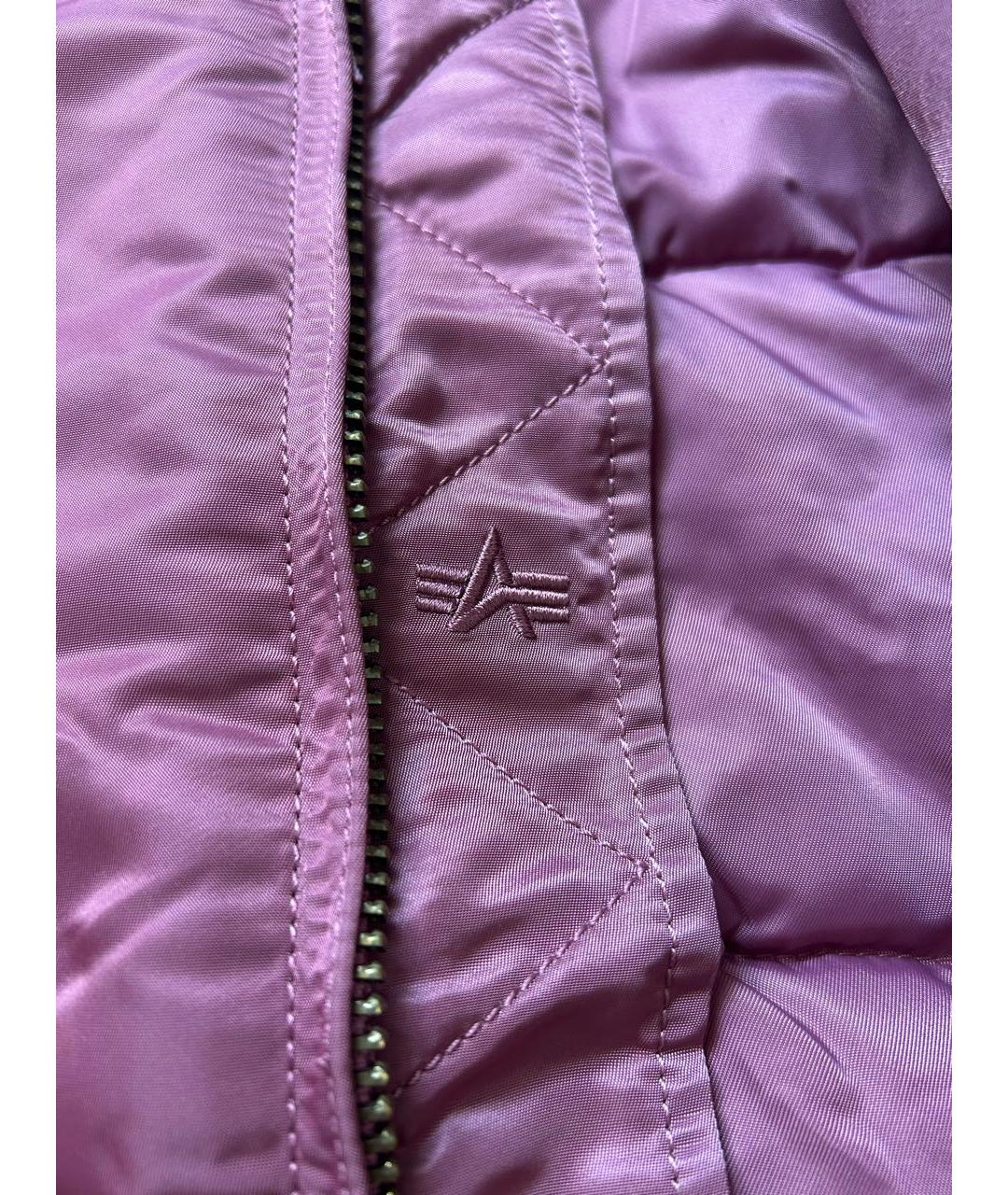 ALPHA INDUSTRIES Бордовая полиэстеровая куртка, фото 6