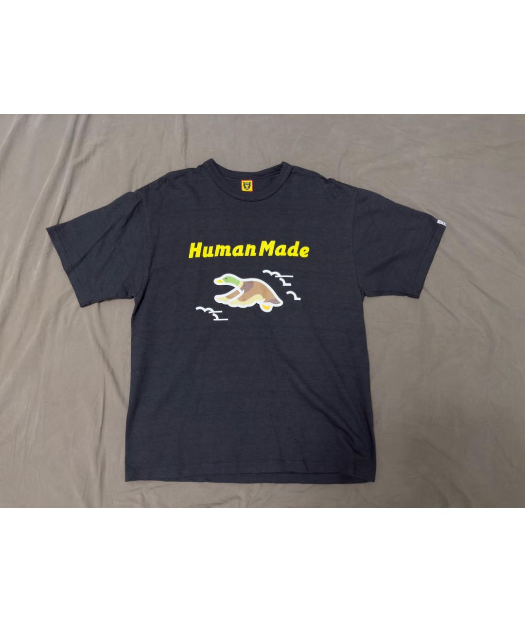 HUMAN MADE Черная хлопковая футболка, фото 6