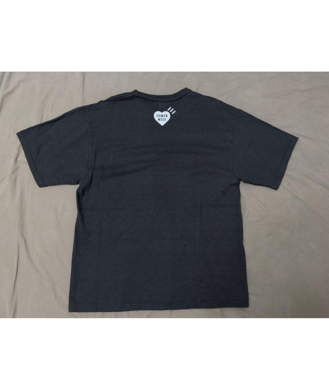 HUMAN MADE Черная хлопковая футболка, фото 3