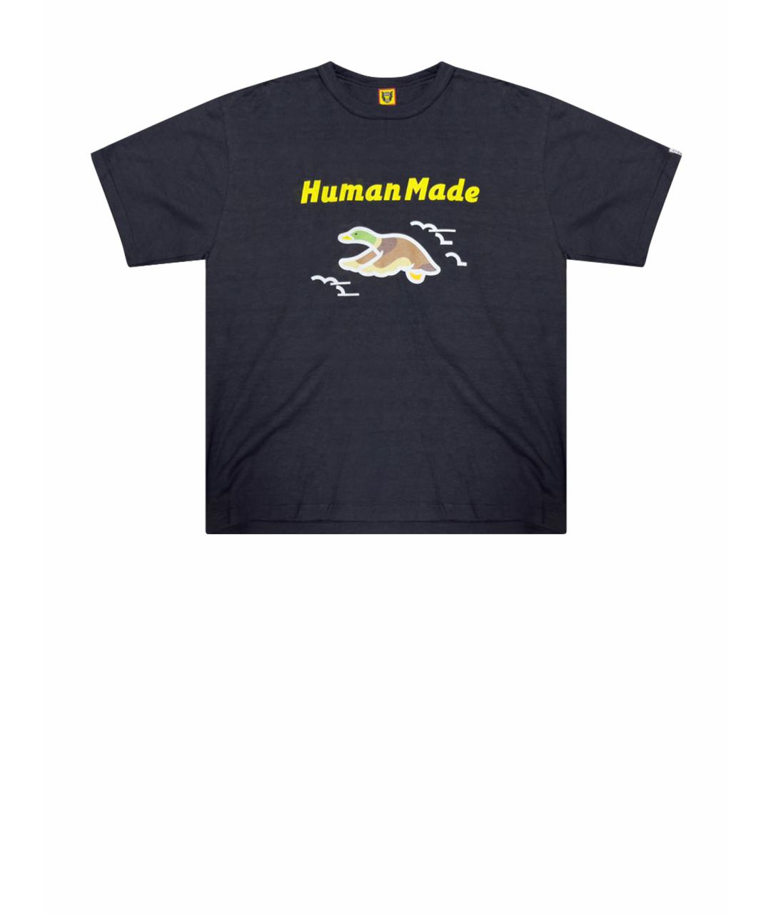 HUMAN MADE Черная хлопковая футболка, фото 1