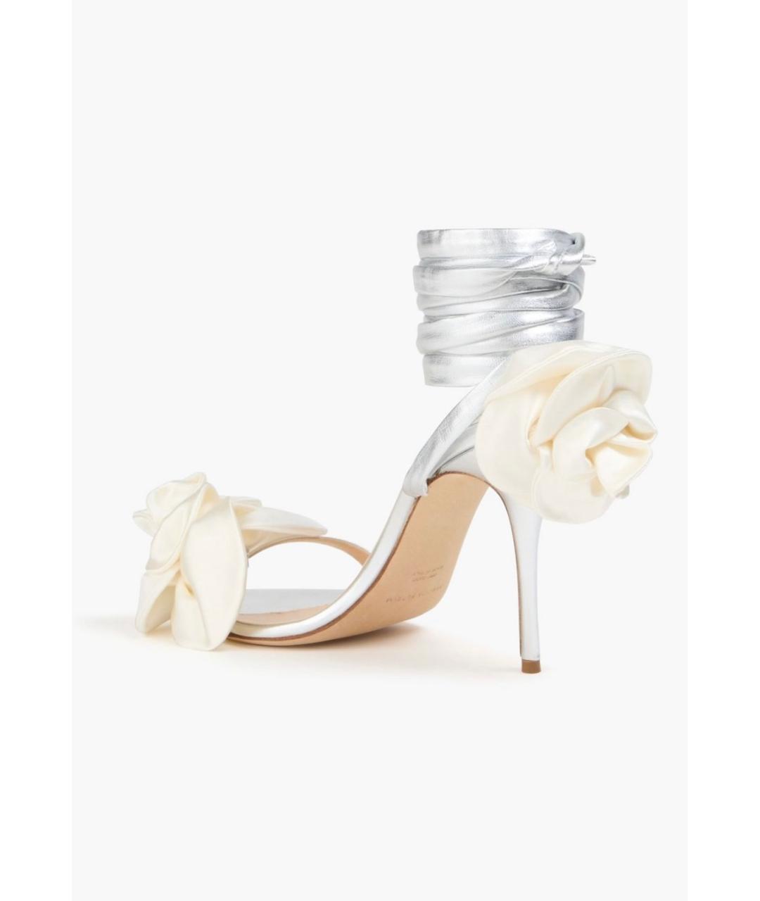 MAGDA BUTRYM Серебряные кожаные босоножки, фото 3