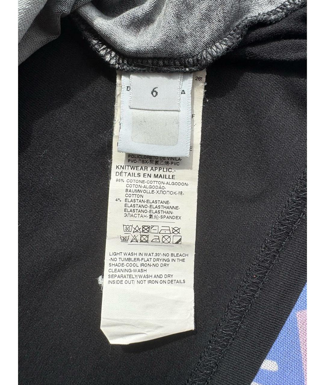 DOLCE&GABBANA Черная хлопковая детская футболка, фото 5