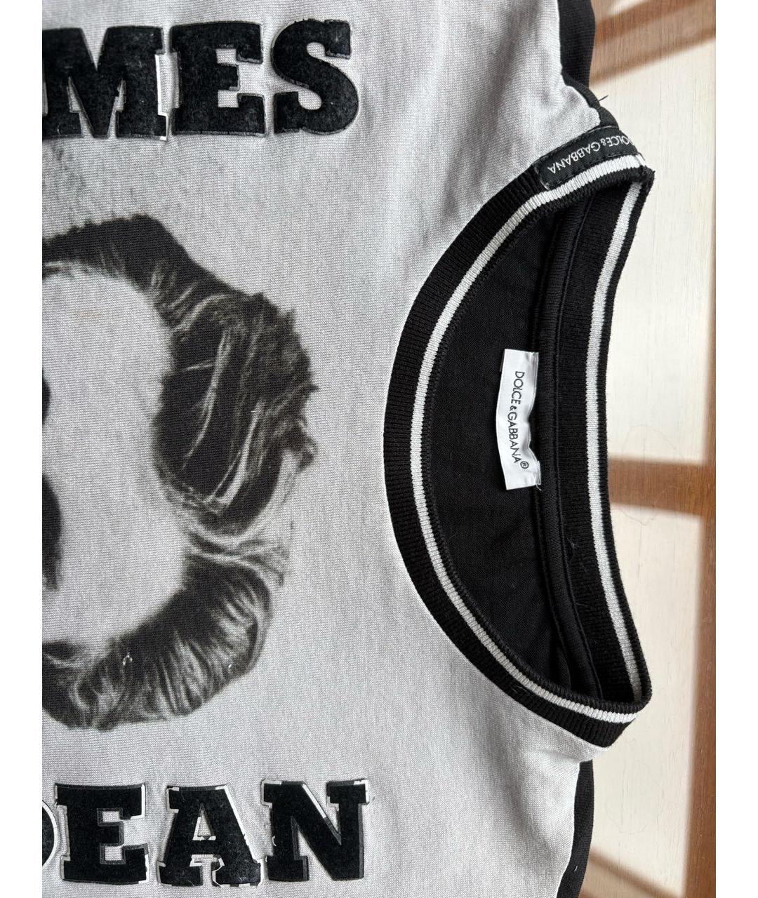 DOLCE&GABBANA Черная хлопковая детская футболка, фото 4