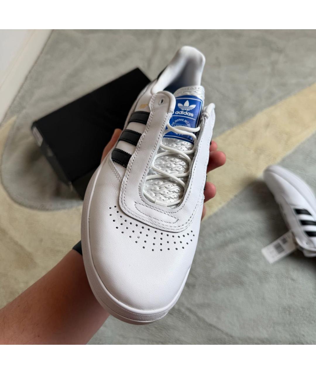 ADIDAS Белые кожаные низкие кроссовки / кеды, фото 7