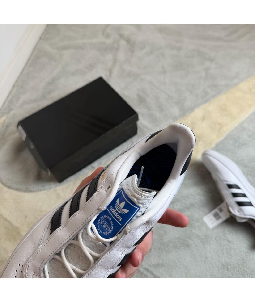 ADIDAS Белые кожаные низкие кроссовки / кеды, фото 8