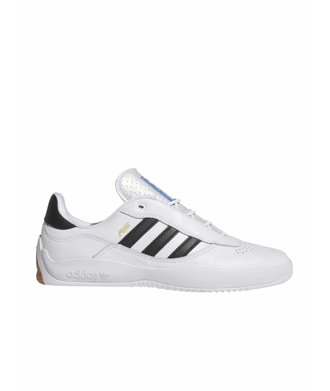 ADIDAS Белые кожаные низкие кроссовки / кеды, фото 1