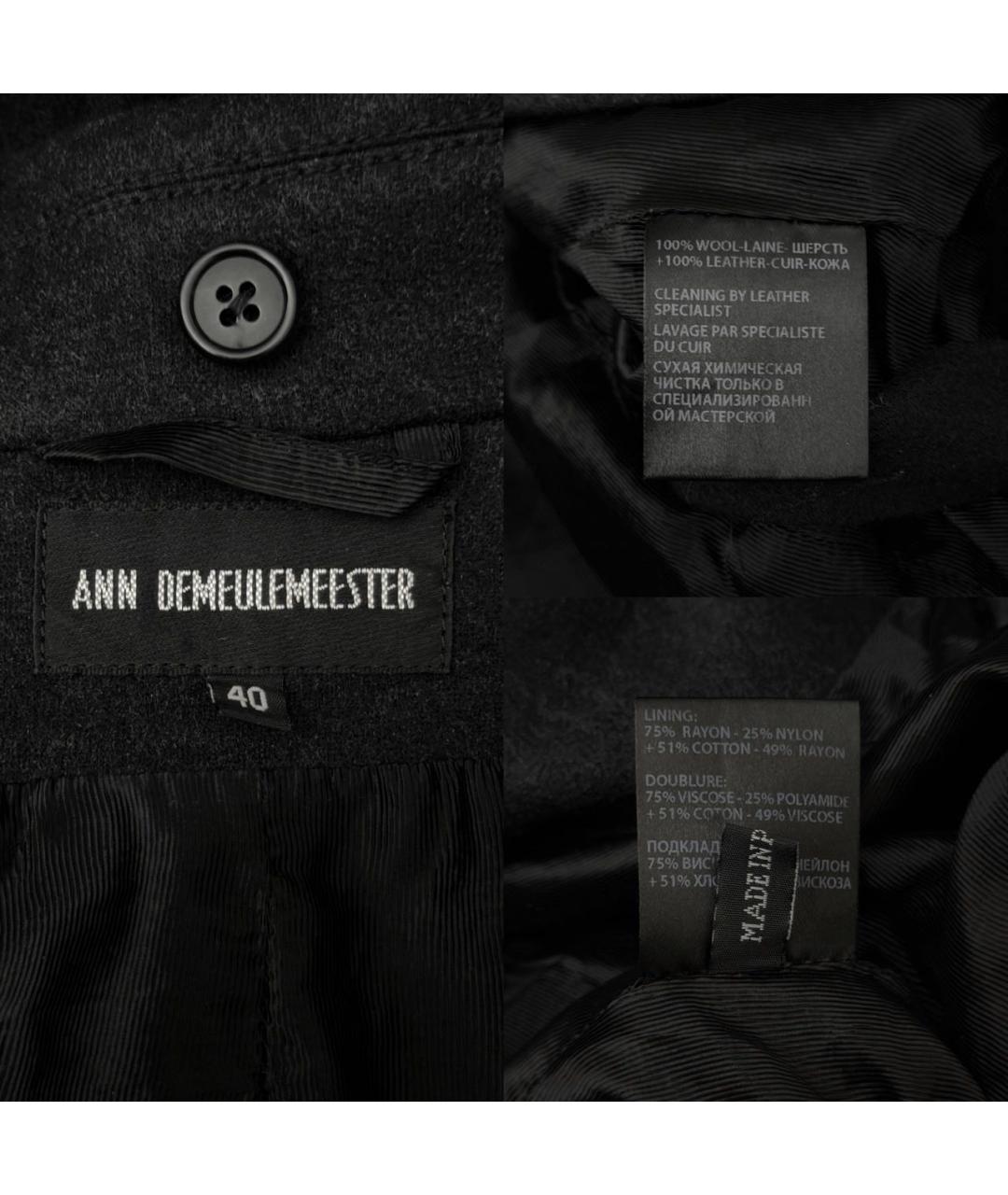 ANN DEMEULEMEESTER Шерстяное пальто, фото 5