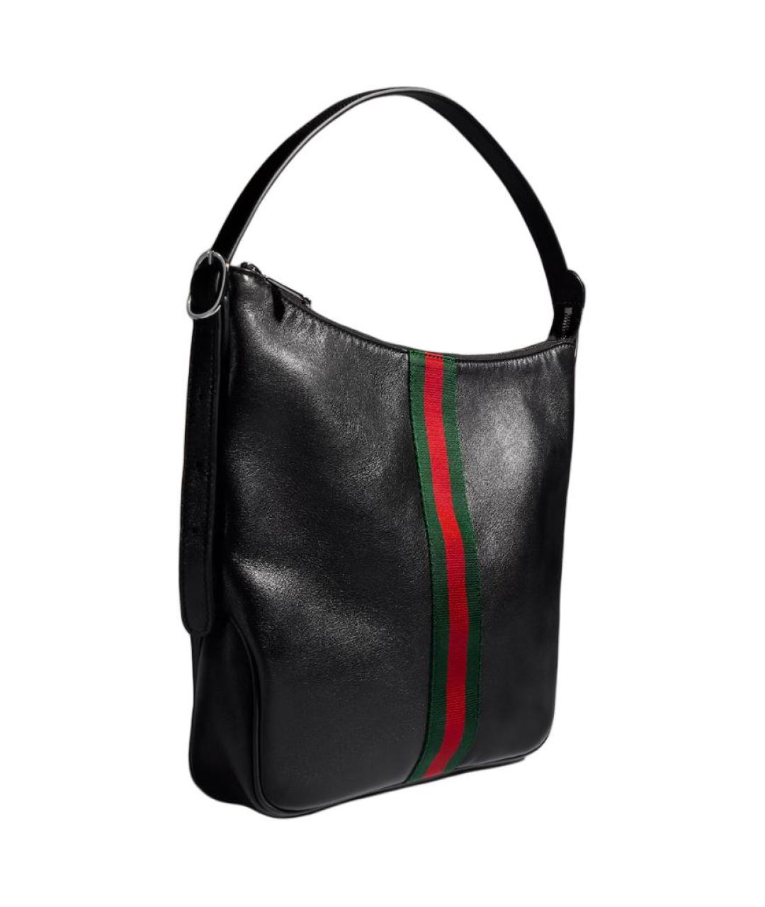 GUCCI Черная кожаная сумка через плечо, фото 2