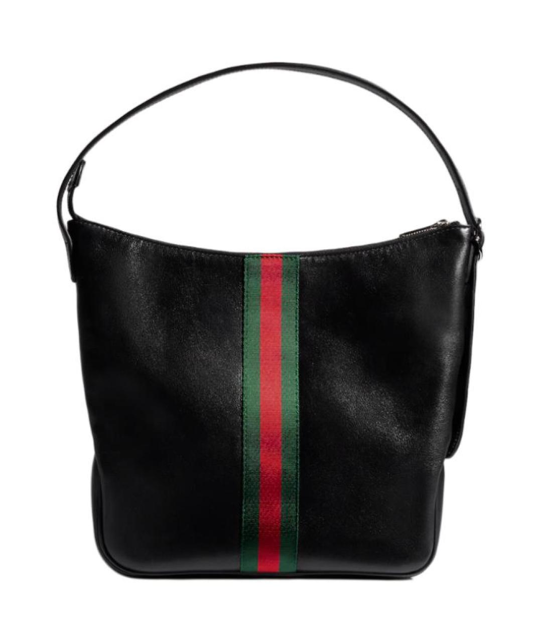 GUCCI Черная кожаная сумка через плечо, фото 4