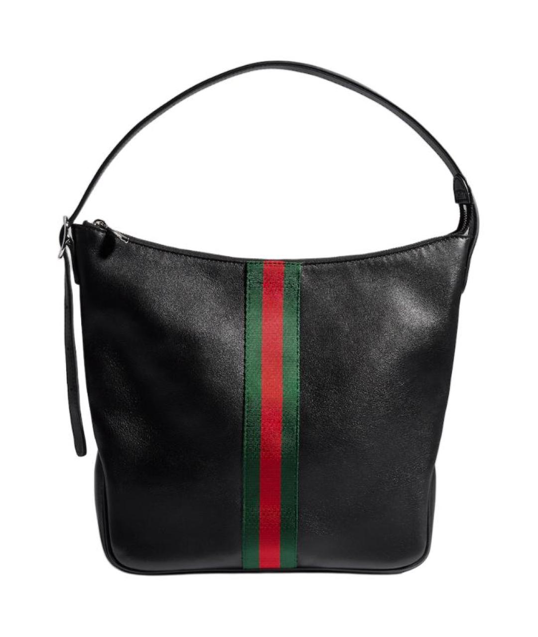 GUCCI Черная кожаная сумка через плечо, фото 1