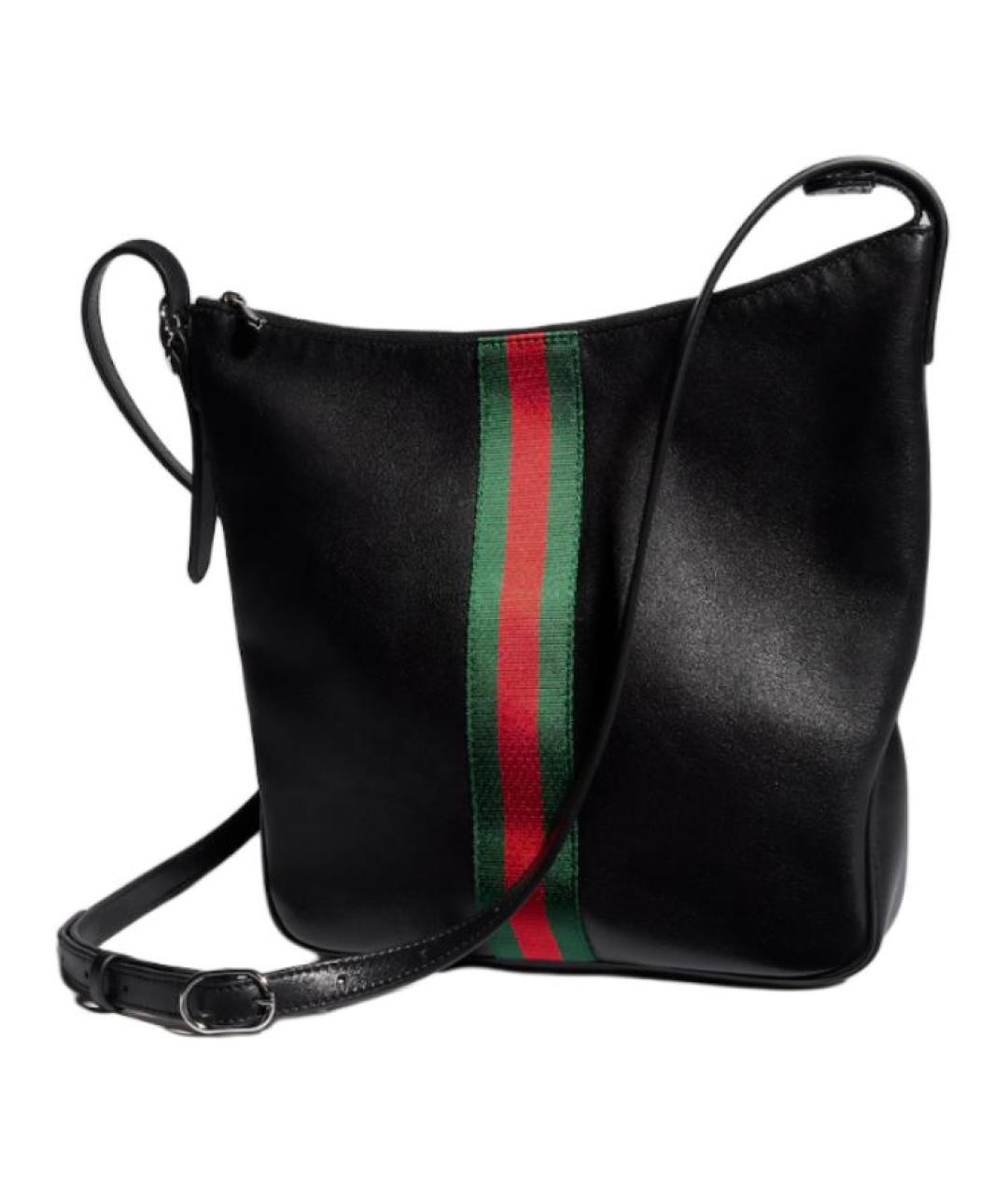 GUCCI Черная кожаная сумка через плечо, фото 3