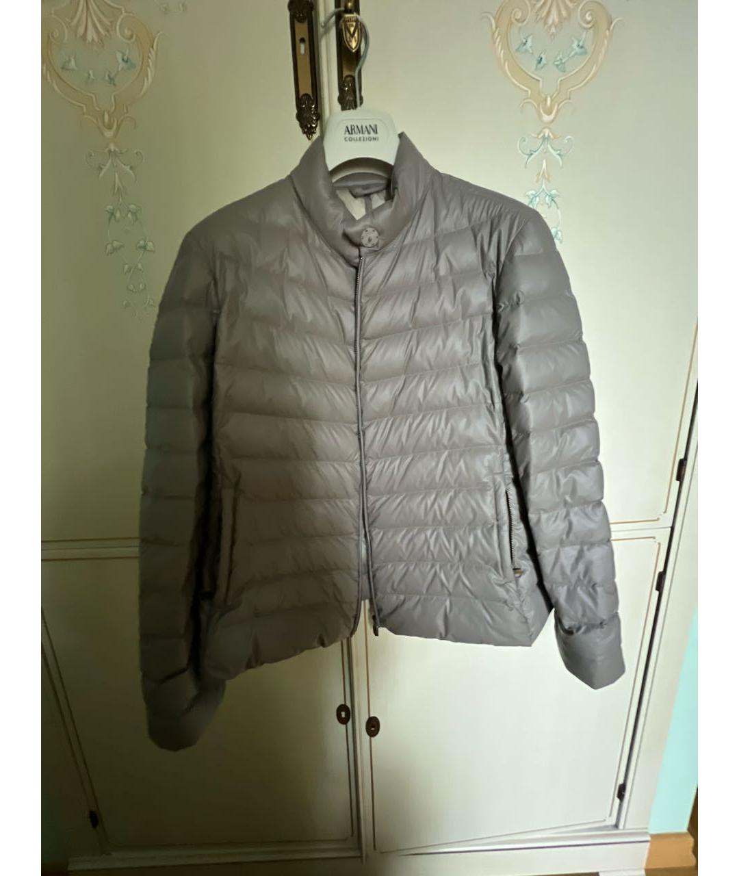 ARMANI COLLEZIONI Антрацитовая полиэстеровая куртка, фото 5