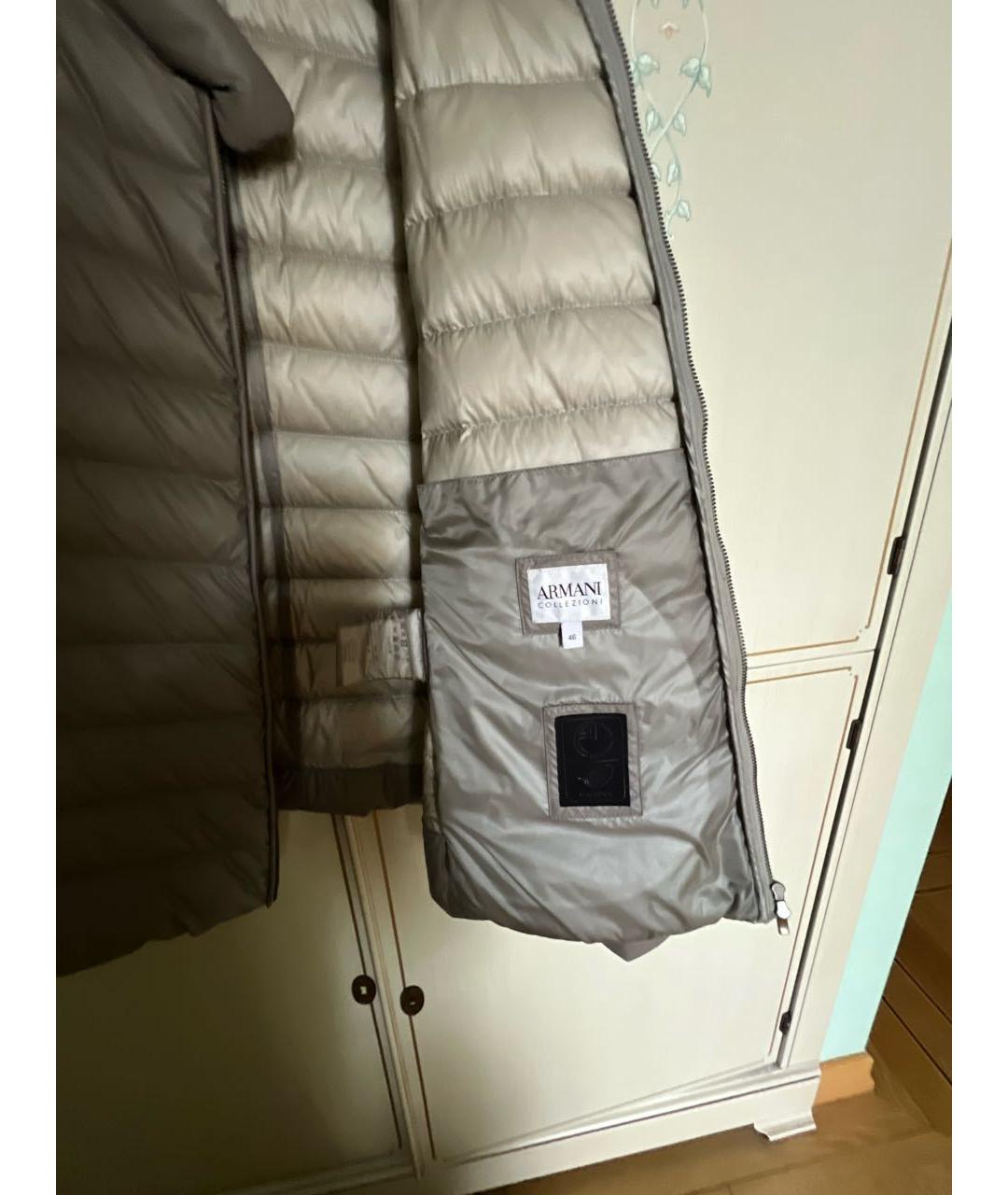 ARMANI COLLEZIONI Антрацитовая полиэстеровая куртка, фото 3
