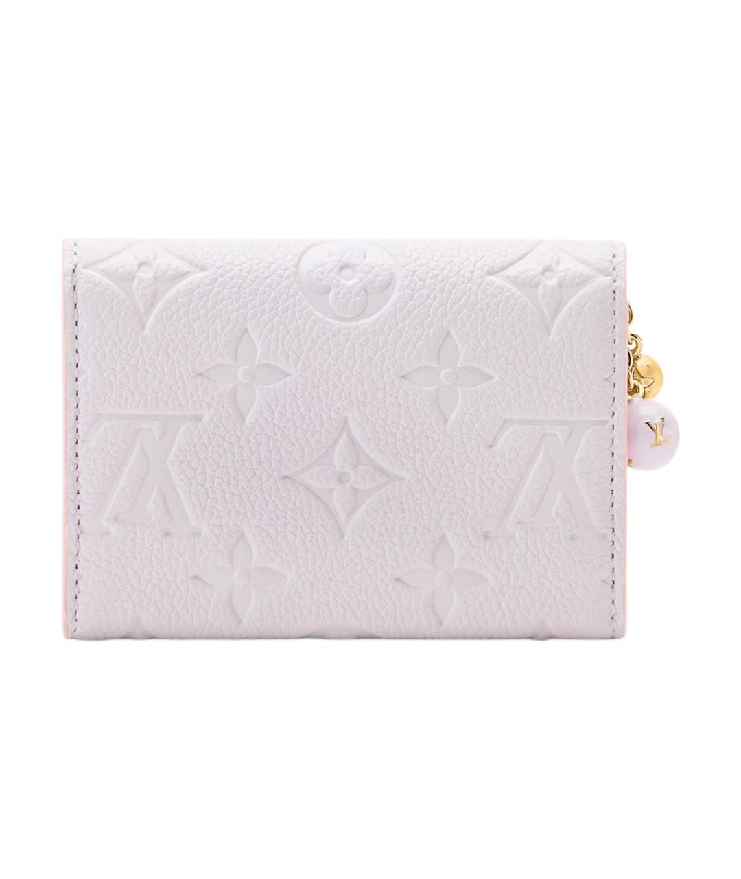 LOUIS VUITTON Розовый кожаный кошелек, фото 3