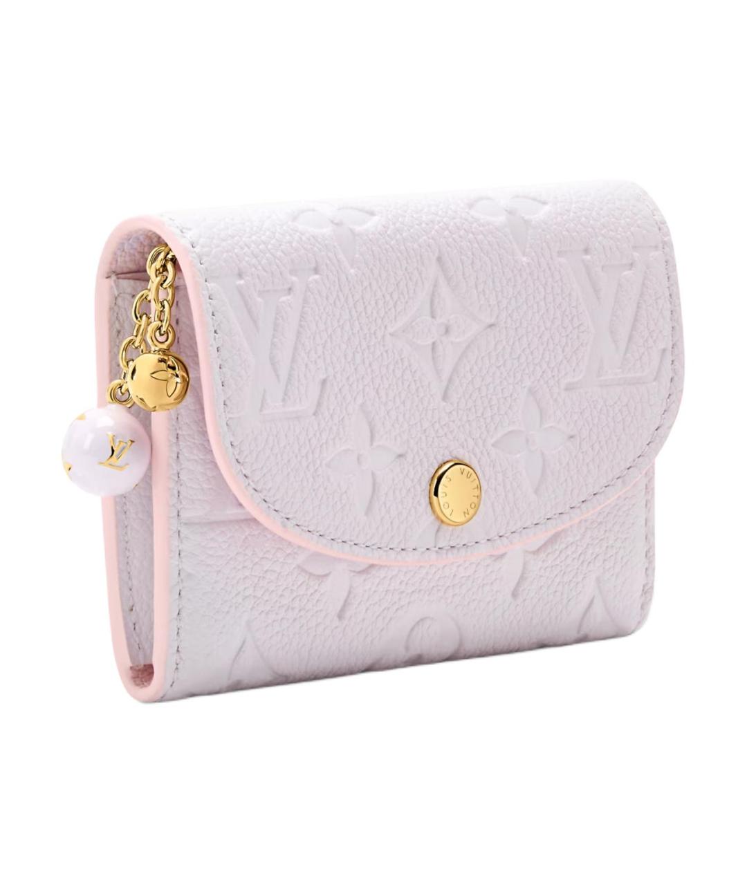LOUIS VUITTON Розовый кожаный кошелек, фото 2
