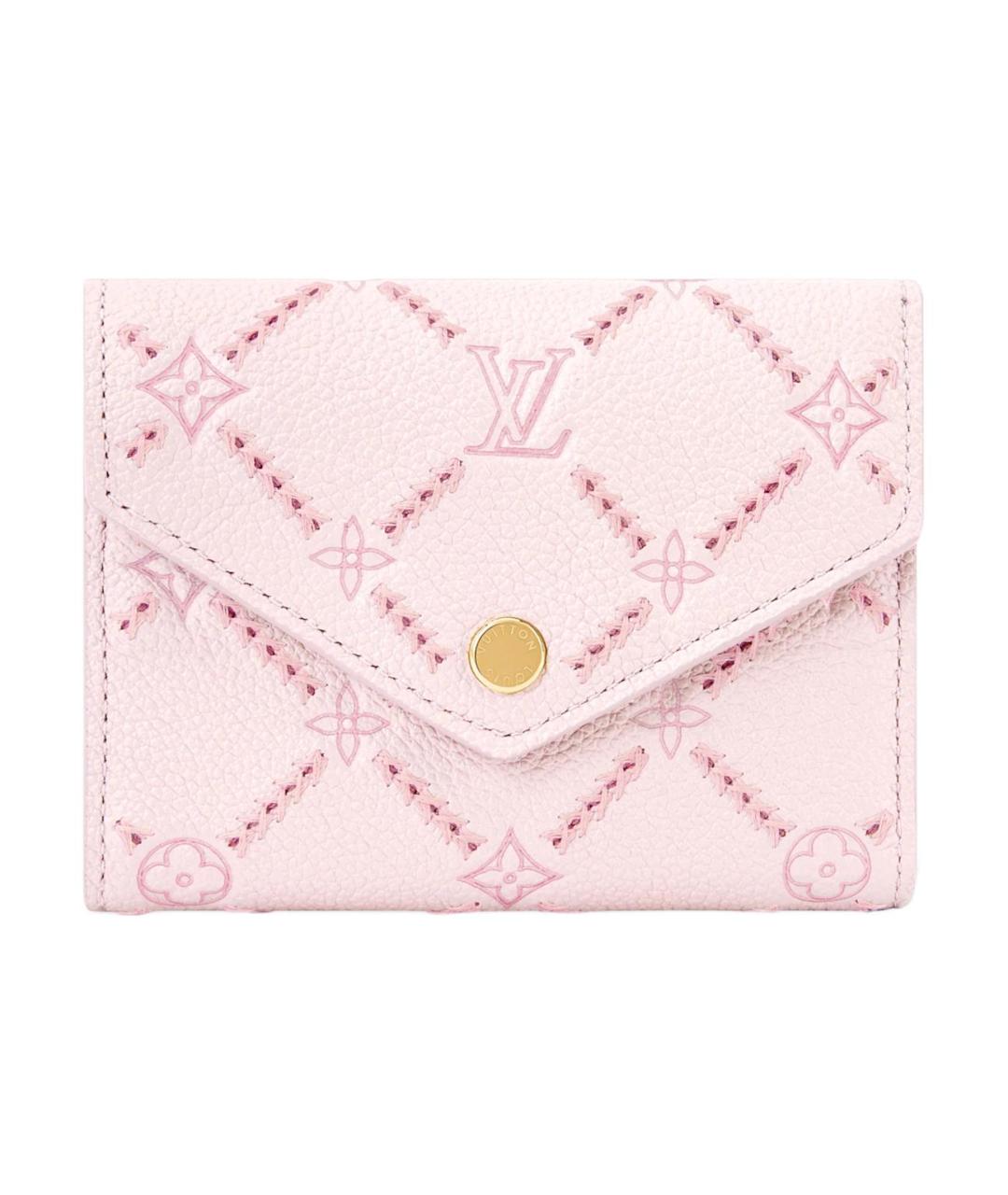 LOUIS VUITTON Розовый кожаный кошелек, фото 1