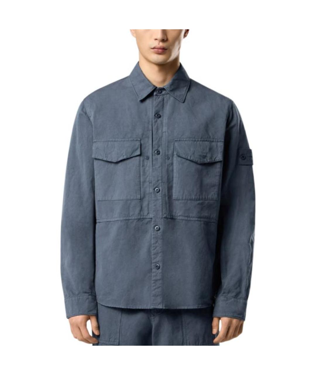 STONE ISLAND Синяя классическая рубашка, фото 5