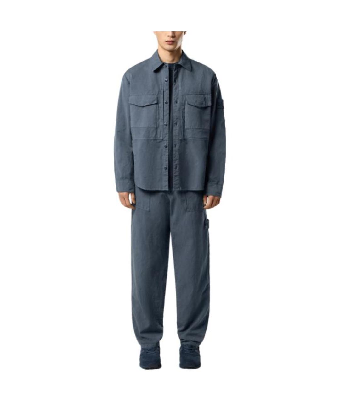 STONE ISLAND Синяя классическая рубашка, фото 3