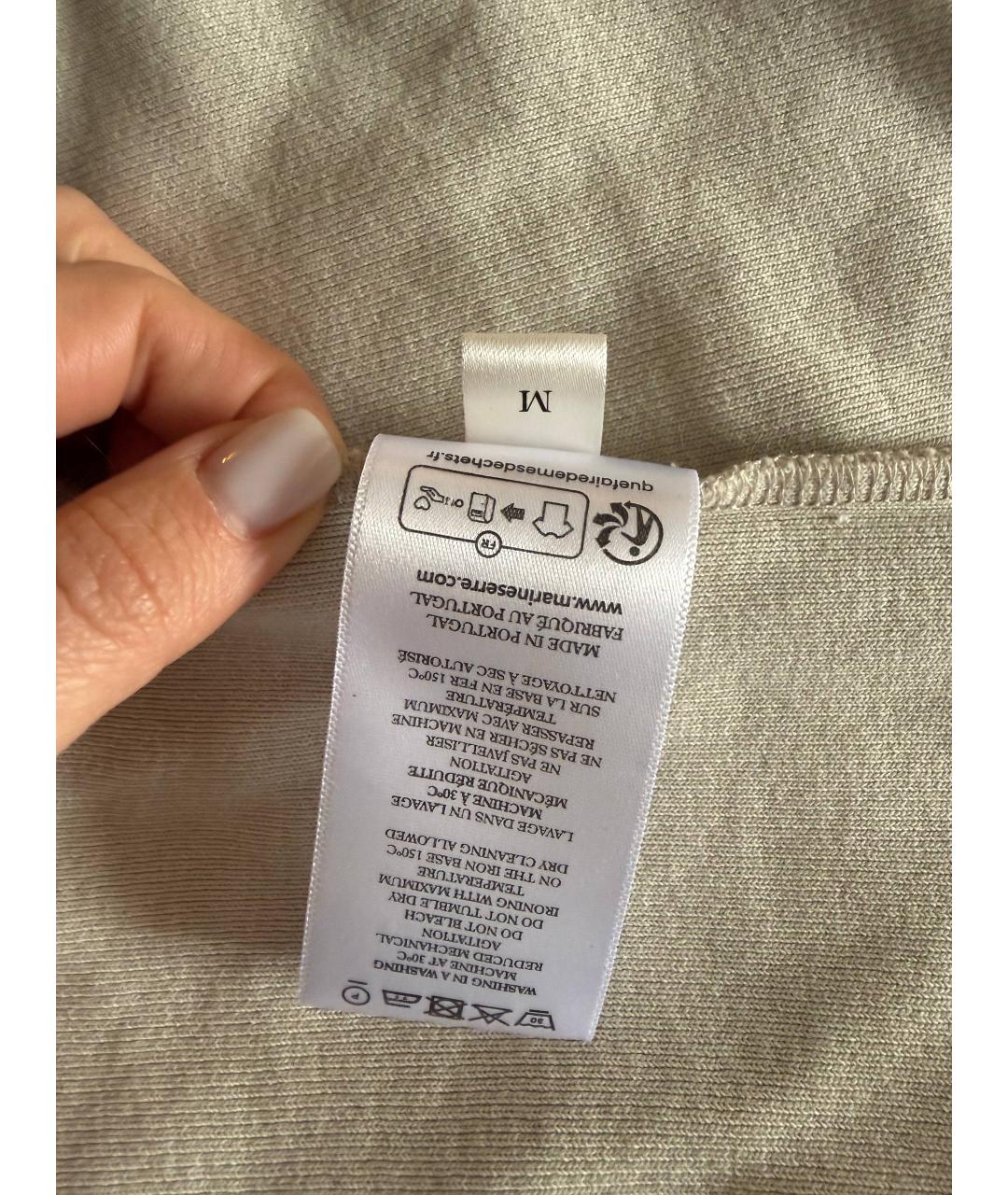 MARINE SERRE Серая хлопковая футболка, фото 4