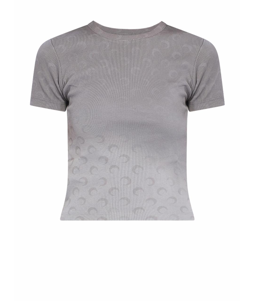 MARINE SERRE Серая хлопковая футболка, фото 1