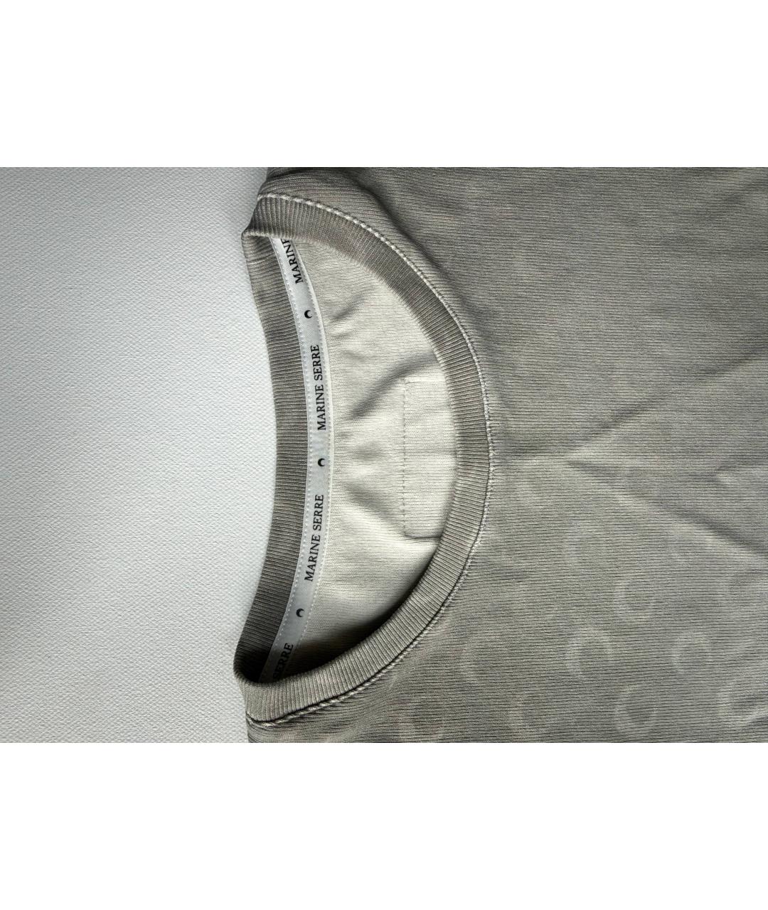 MARINE SERRE Серая хлопковая футболка, фото 7