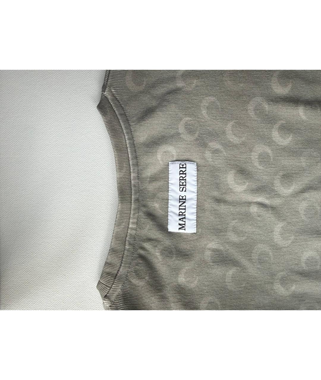 MARINE SERRE Серая хлопковая футболка, фото 6