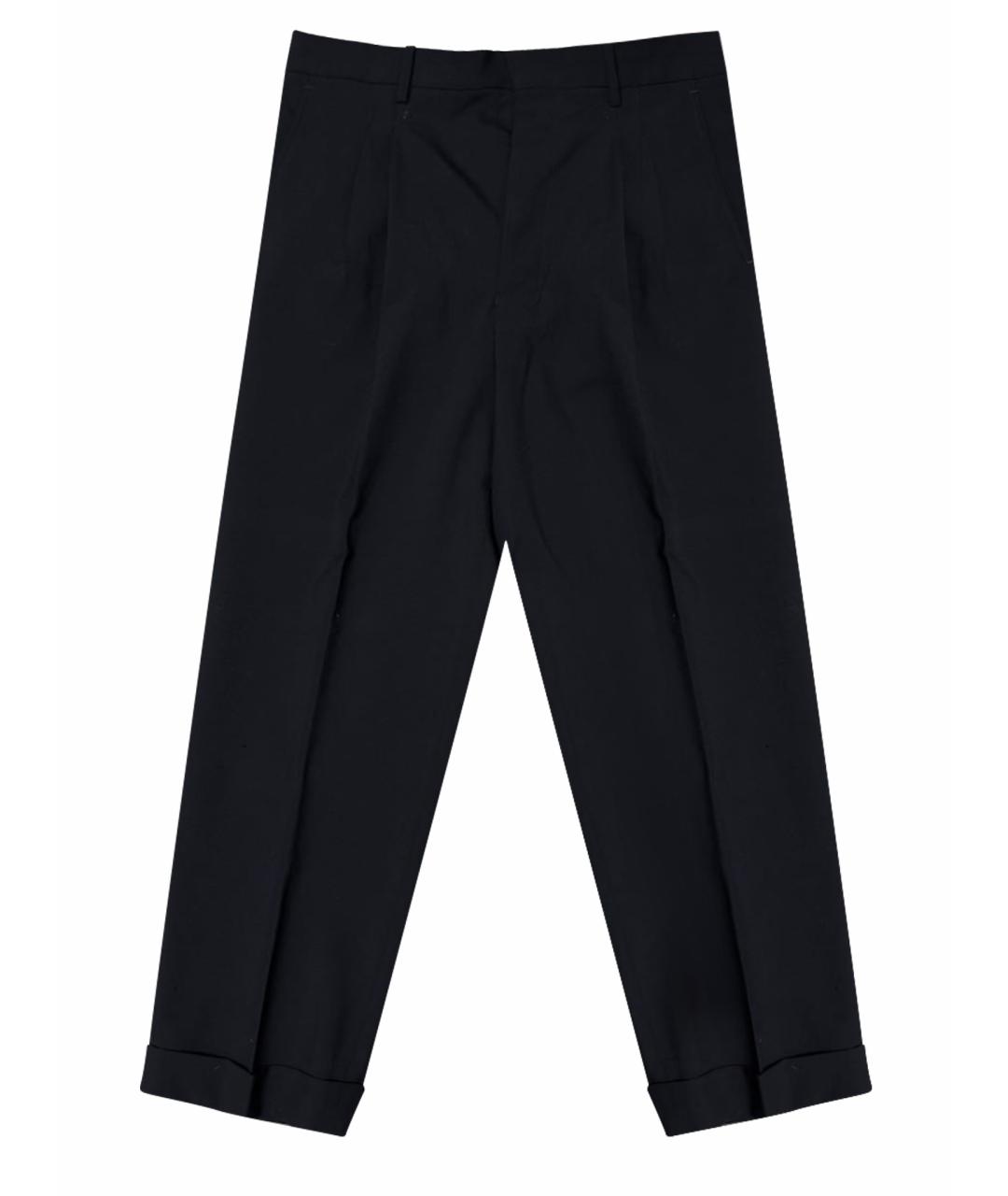 Ami Paris Черные хлопковые классические брюки, фото 1