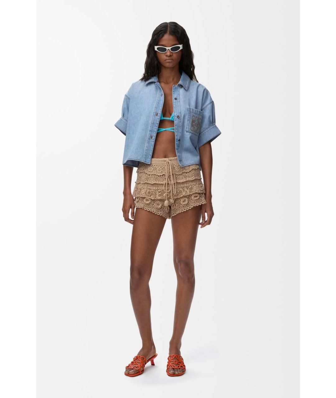 LOEWE Голубая деним рубашка, фото 3