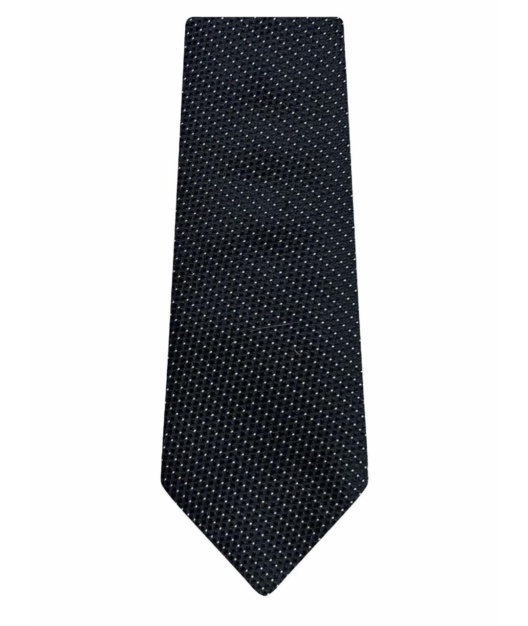 HUGO BOSS Черный шелковый галстук, фото 1